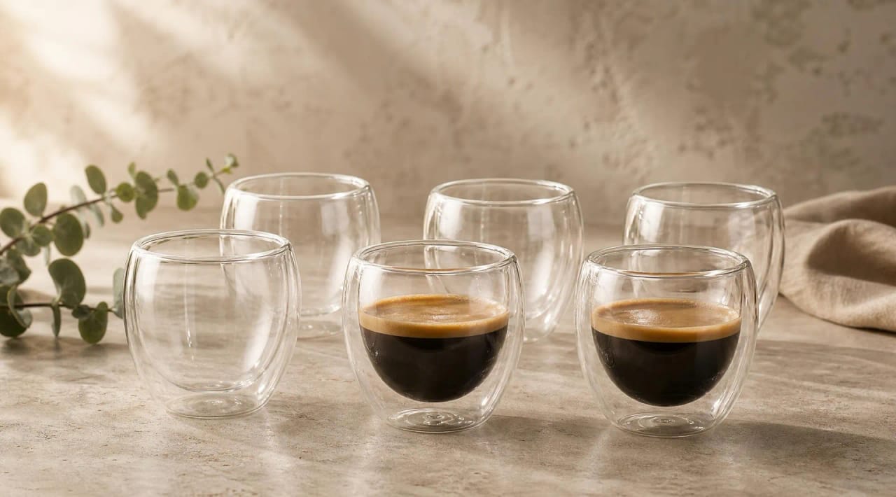 Verres à espresso double paroi — Lot de 6
